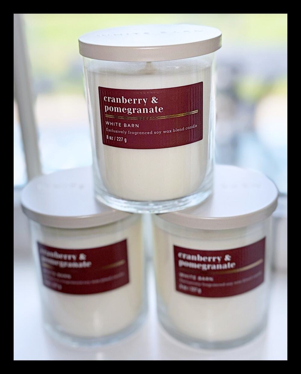 Lot of 3 Bath & Body Works Cranberry & Pomegranate Single Wick Candle
